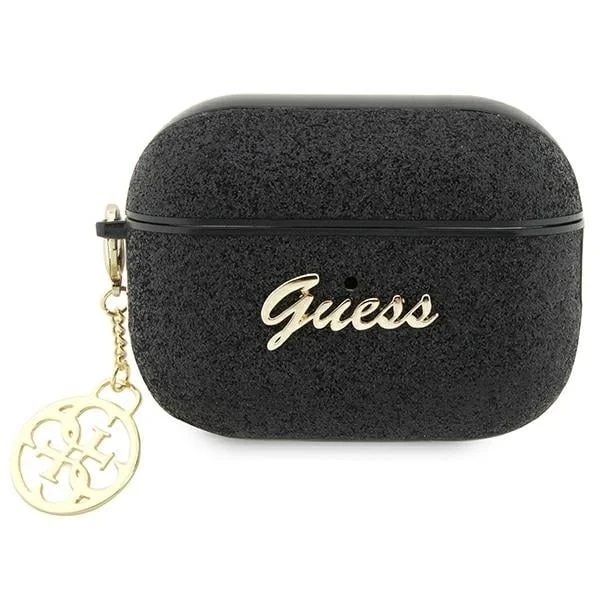 Φωτογραφία προϊόντος: Guess GUAP2GLGSHK AirPods Pro 2 (2022/2023) cover μαύρο/black Glitter Flake 4G Charm