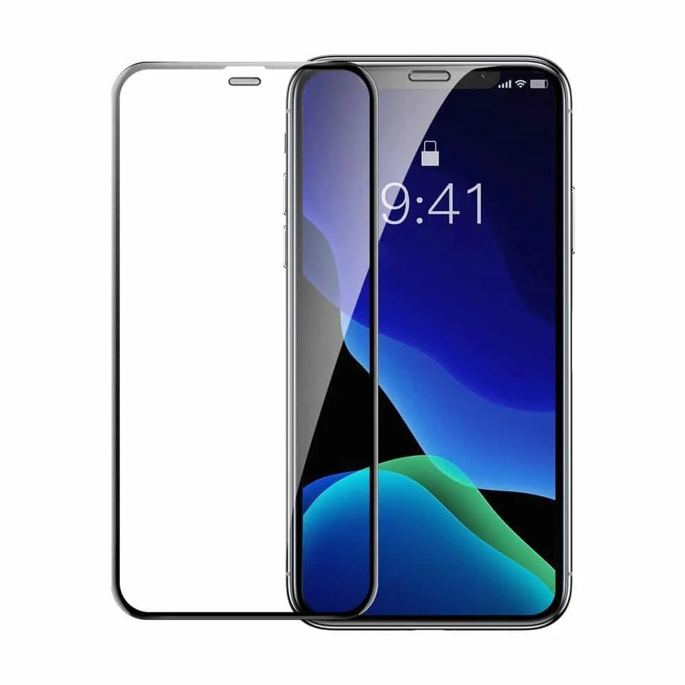 Φωτογραφία προϊόντος: Baseus 2x full screen glass with 0.3mm Full Screen frame 9H iPhone 11 Pro / iPhone XS / iPhone X + black positioner (SGAPIPH58-WD01)