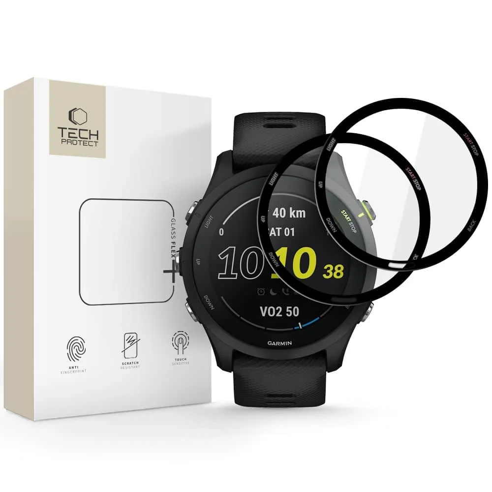 Φωτογραφία προϊόντος: Tech-Protect Glass Flex+ 2-Pack Garmin Forerunner 255 / 255 Music Black
