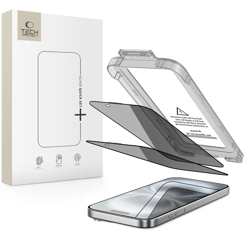 Φωτογραφία προϊόντος: Tech-Protect Quick Set Spy+ 2-Pack iPhone 15 / 16 Privacy