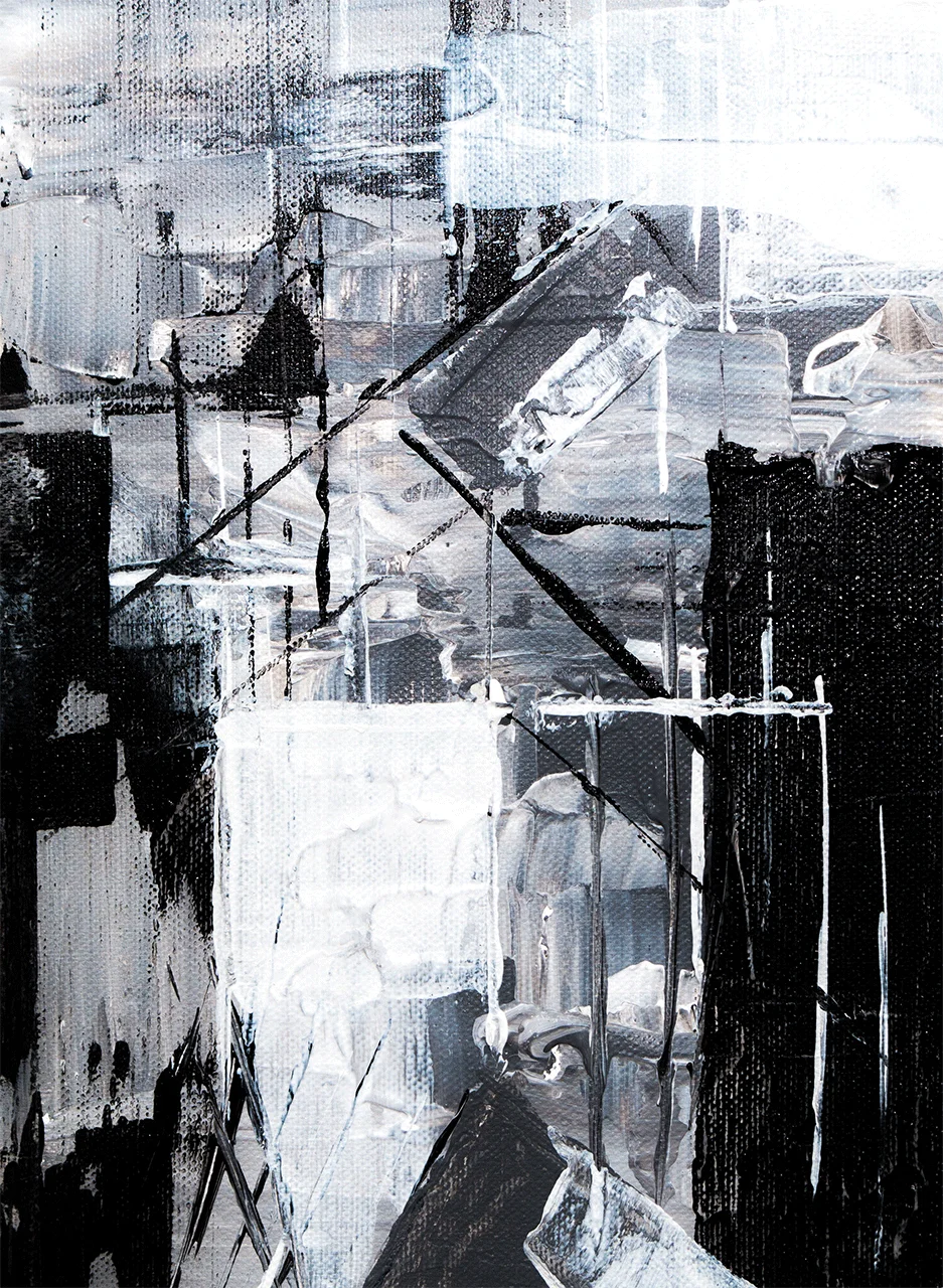 Φωτογραφία προϊόντος: Πίνακας σε καμβά Black and white abstract