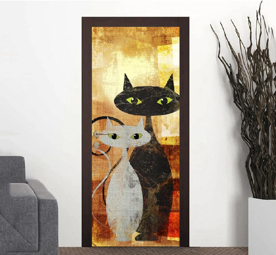 Φωτογραφία προϊόντος: Αυτοκόλλητο πόρτας The cats
