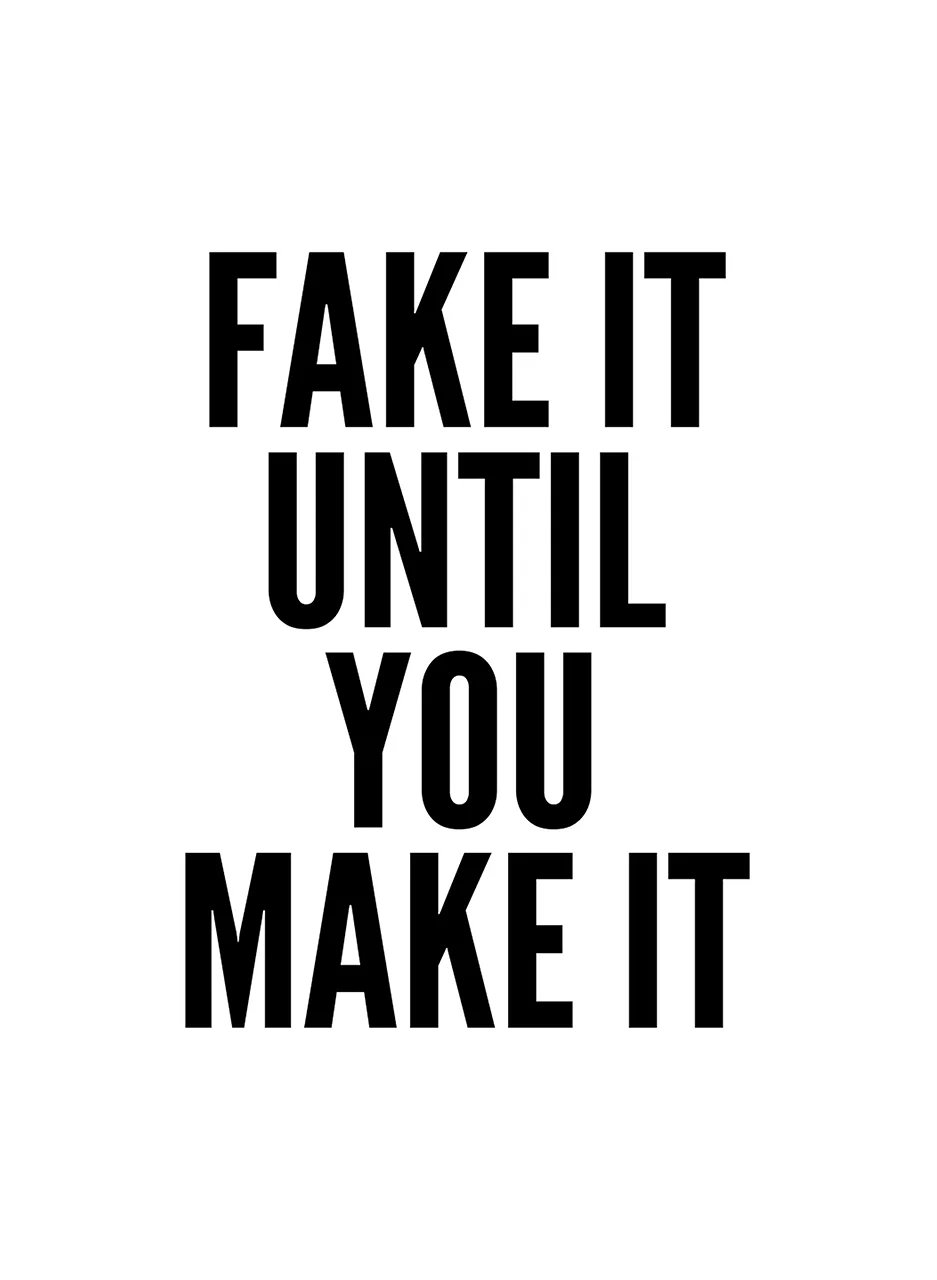 Φωτογραφία προϊόντος: Πίνακας σε καμβά Fake it Quote