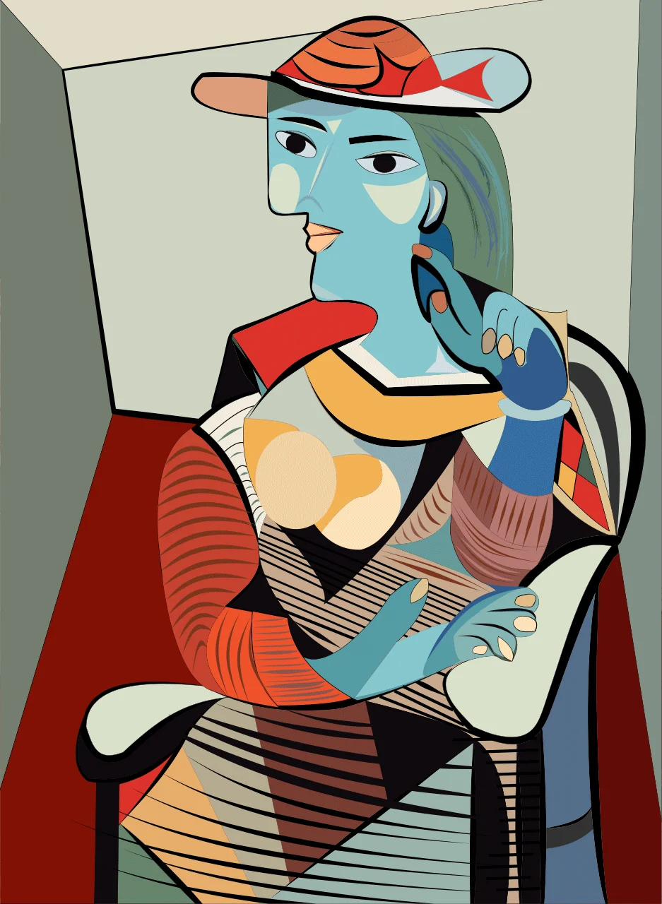 Φωτογραφία προϊόντος: Πίνακας σε καμβά woman cubism art