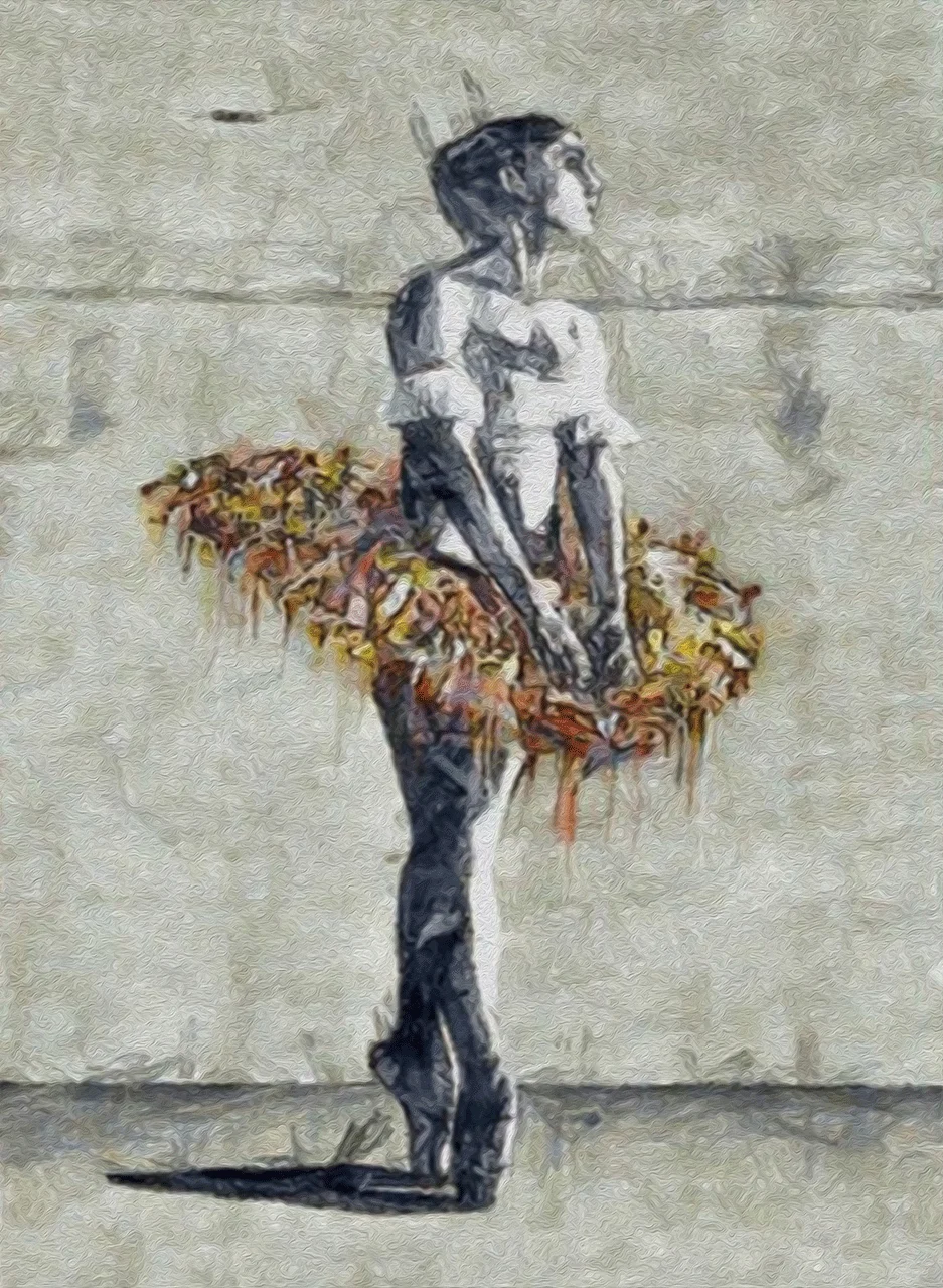 Φωτογραφία προϊόντος: Ballerina, street art πίνακας σε καμβά