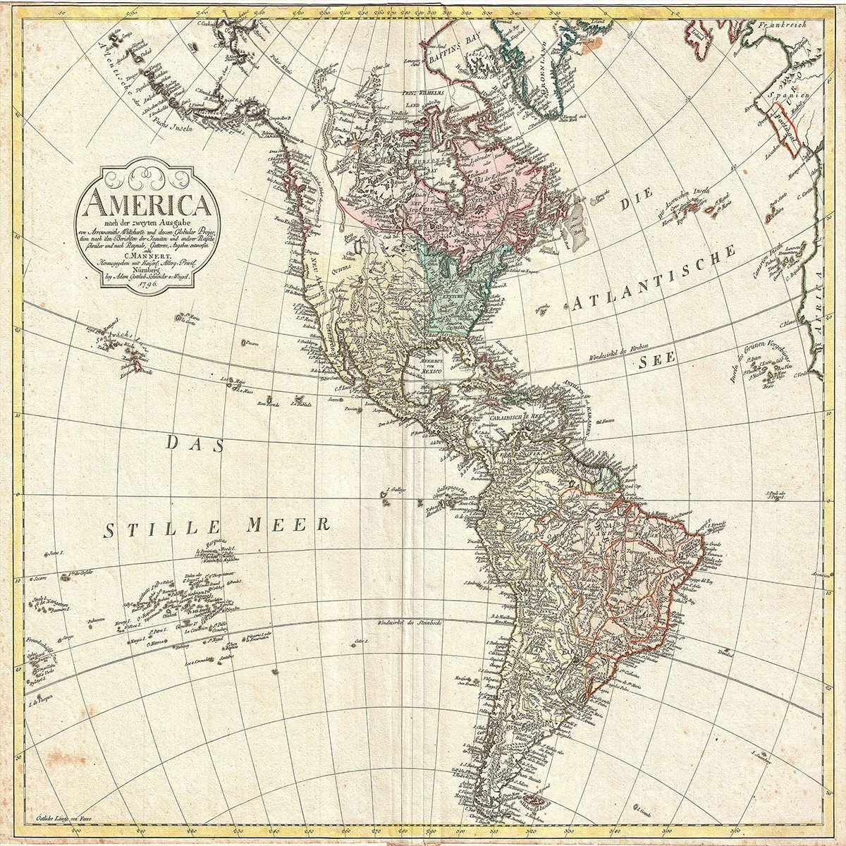 Φωτογραφία προϊόντος: Πίνακας σε καμβά Map of America 1796