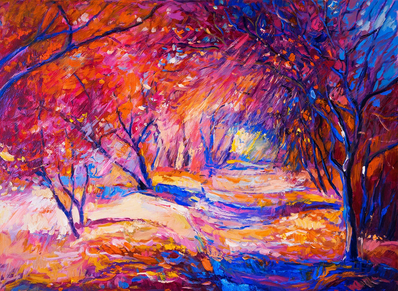 Φωτογραφία προϊόντος: Πίνακας ζωγραφικής Autumn Landscape αντίγραφο σε καμβά