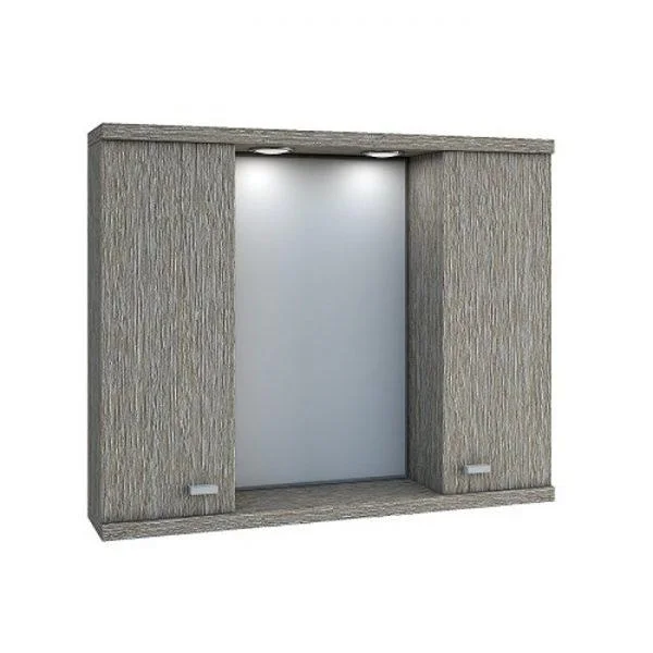 Φωτογραφία προϊόντος: [:en]Mirror Cabinet Brown 75cm[:el]Καθρέφτης μπάνιου Brown με 2 ντουλάπια 75cm[:]