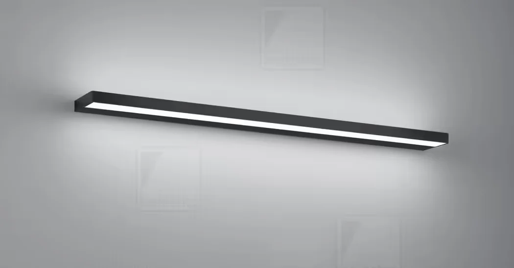 Φωτογραφία προϊόντος: Helestra Φωτιστικό Τοίχου LED SLATE Ματ Μαύρο 900 mm IP44 Άμεσου & Έμμεσου Φωτισμού 20W – Minimal Design