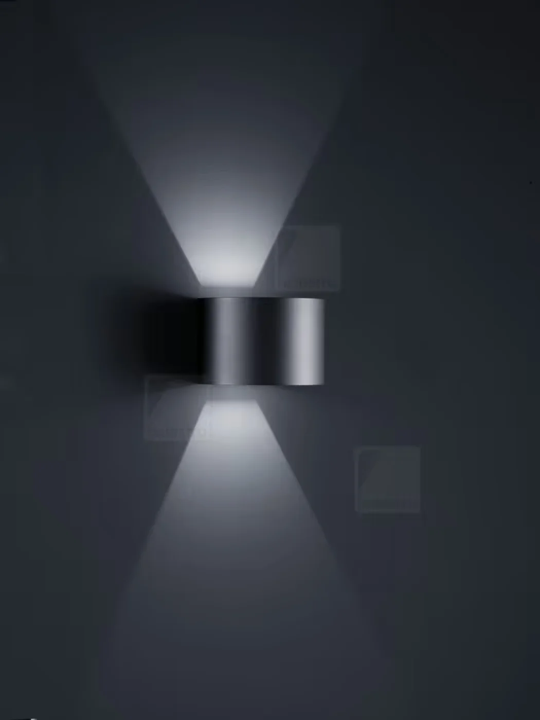 Φωτογραφία προϊόντος: Helestra Απλίκα Τοίχου LED SIRI44-R Ματ Μαύρη Direct/Indirect IP54 7W Μαύρο
