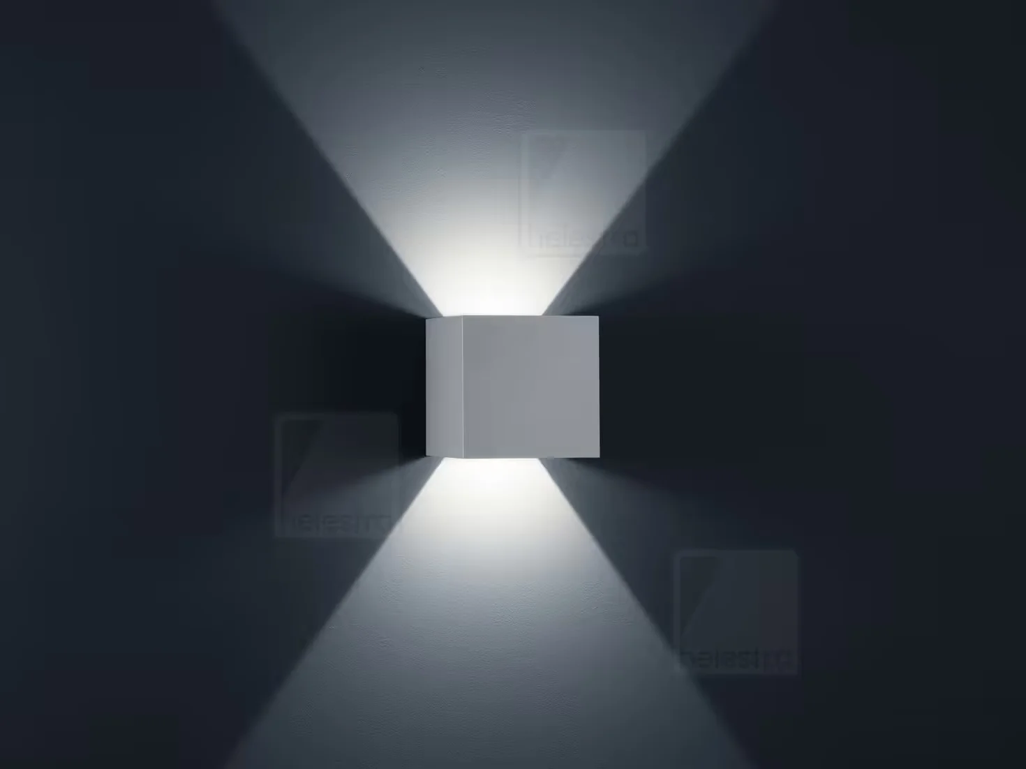 Φωτογραφία προϊόντος: Helestra Απλίκα Τοίχου LED SIRI44 7W Ασημί Γκρι IP54 με Φωτισμό Πάνω & Κάτω Γκρί