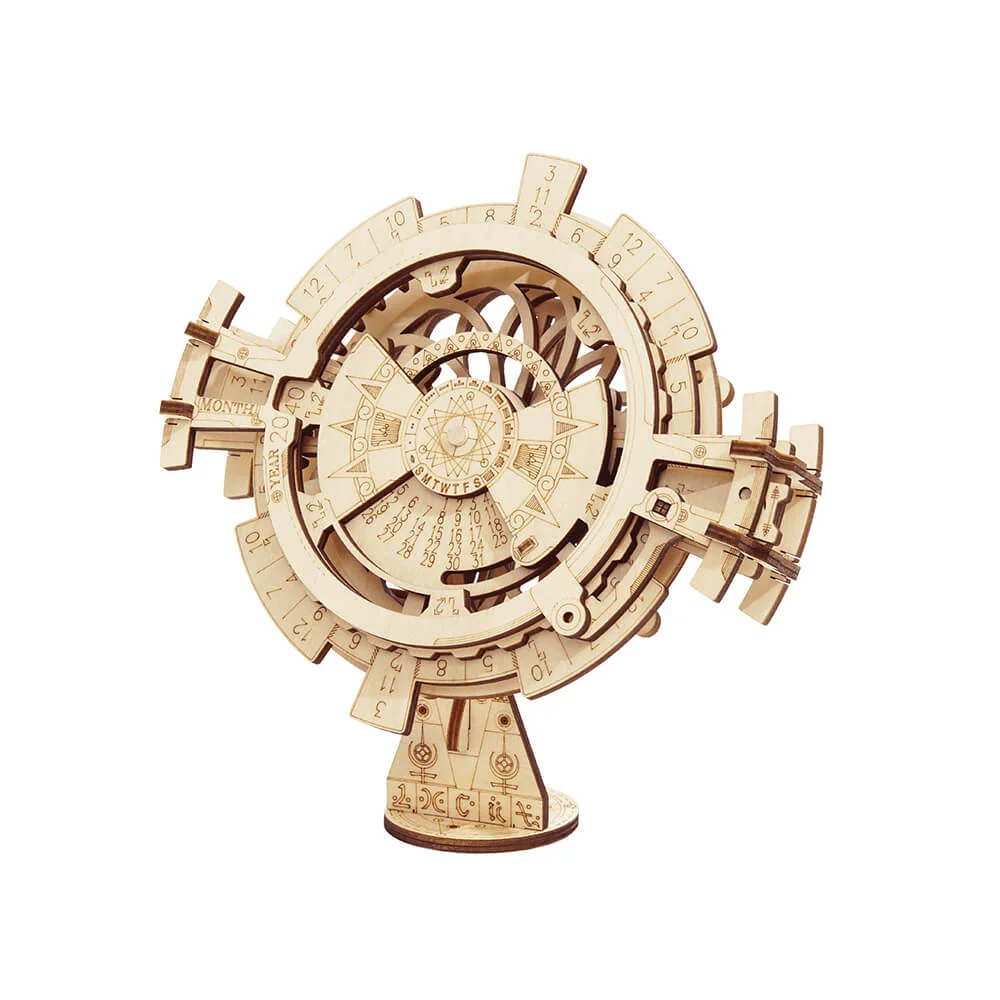 Φωτογραφία προϊόντος: 3D Wooden Puzzles and Mechanical Models Ξύλινο Μηχανικό Puzzle 3D Robotime Perpetual Calendar