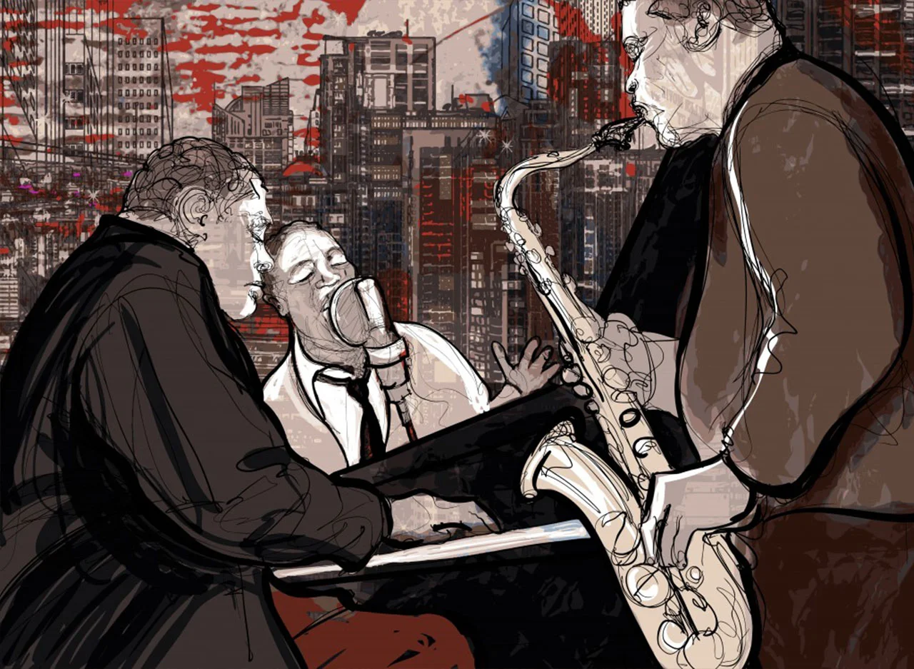 Φωτογραφία προϊόντος: Πίνακας σε καμβά Jazz μπάντα