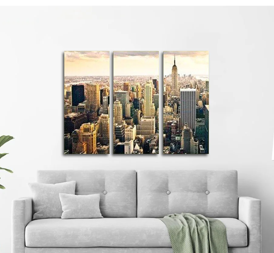 Φωτογραφία προϊόντος: Πίνακας σε καμβά The Empire State Building τρίπτυχος