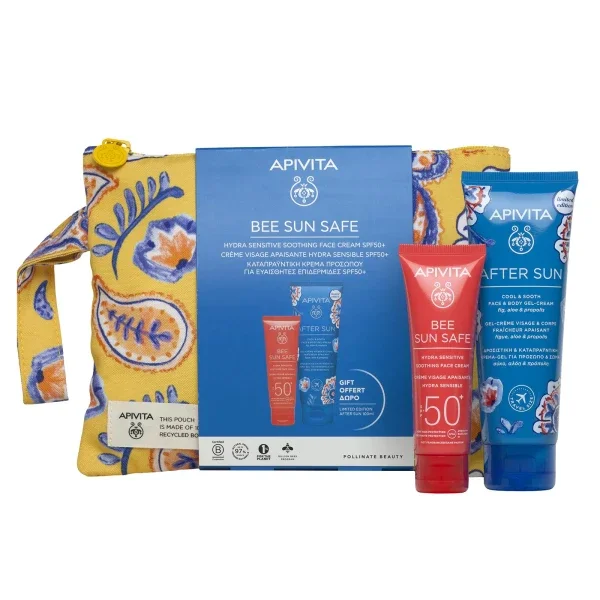 Φωτογραφία προϊόντος: Apivita Promo Bee Sun Safe Hydra Sensitive Soothing Face Cream Spf50+ 50ml + After Sun 100ml
