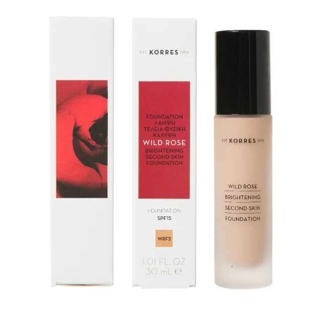 Φωτογραφία προϊόντος: Korres Wild Rose Foundation SPF15 WRF1, Άγριο Τριαντάφυλλο Make-Up 30ml