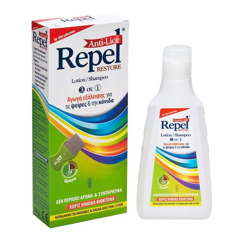 Φωτογραφία προϊόντος: Repel Anti-Lice Restore Lotion +amp; Shampoo-200