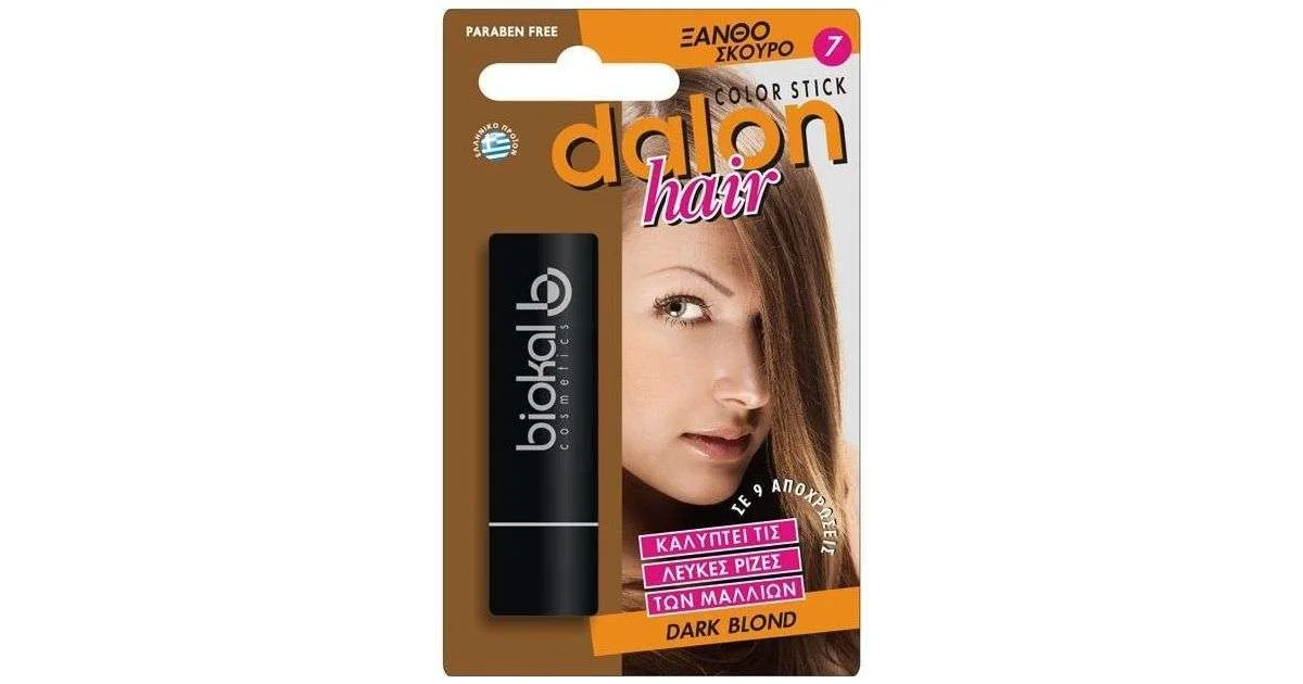 Φωτογραφία προϊόντος: Dalon Hair Stick Color Dark Blond Στικ Κάλυψης Ξανθό Σκούρο 4.5gr