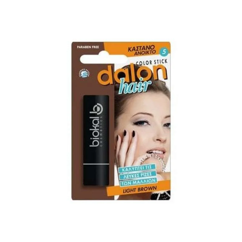 Φωτογραφία προϊόντος: Dalon Hair Color Stick Light Brown Στικ Κάλυψης Λευκών Καστανό Ανοιχτό 4.5gr