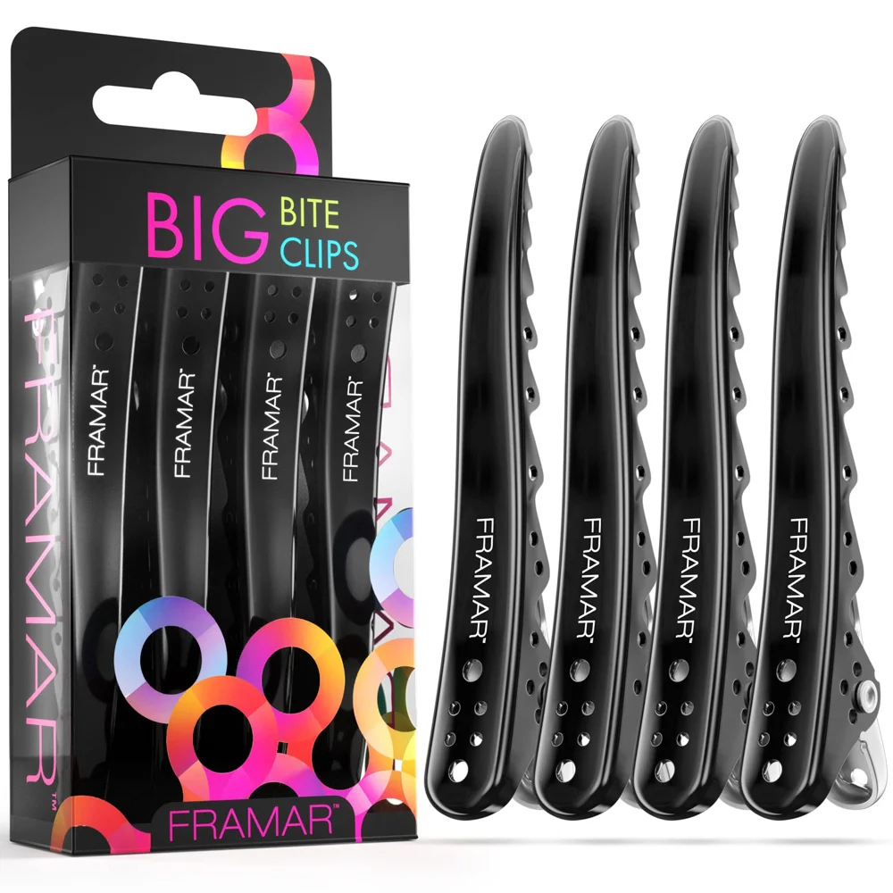 Φωτογραφία προϊόντος: Κλίπς Μαλλιών Framar Big Bites Black Σετ 4τεμ