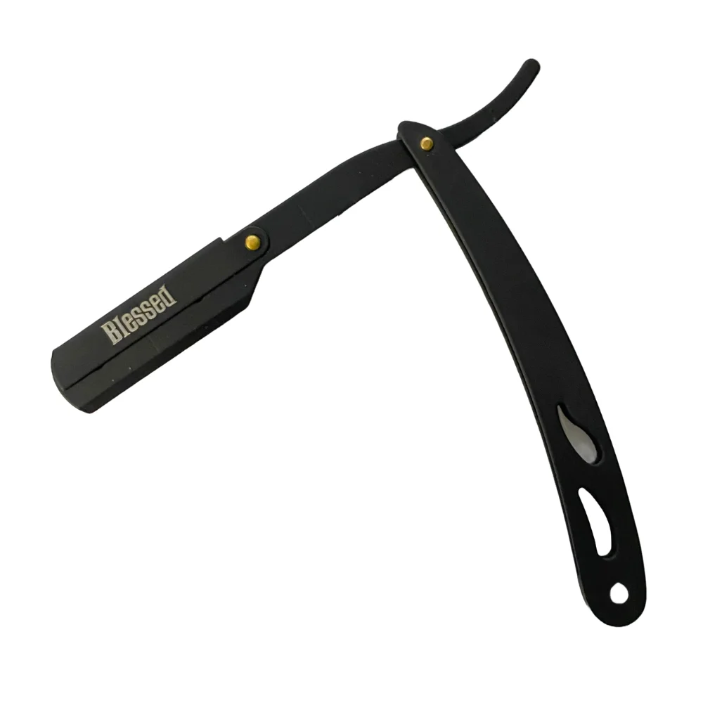 Φωτογραφία προϊόντος: BLESSED Components Σαβέτα-Φαλτσέτα Blessed Black Rail Razor + Θήκη (09171/50)