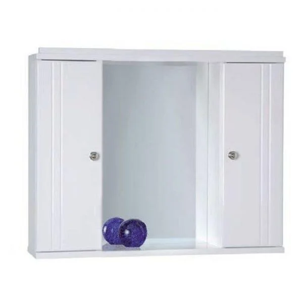 Φωτογραφία προϊόντος: [:en]Mirror Cabinet White 65cm[:el]Καθρέφτης μπάνιου Λευκός με 2 ντουλάπια 65cm[:]