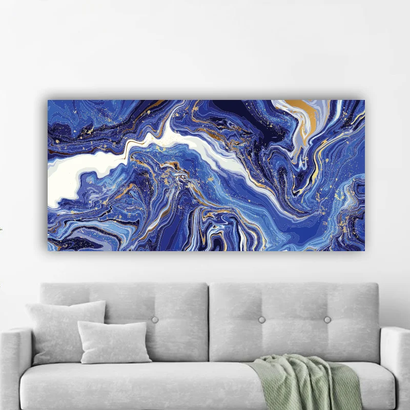 Φωτογραφία προϊόντος: Πίνακας σε καμβά Blue and Gold marble ocean