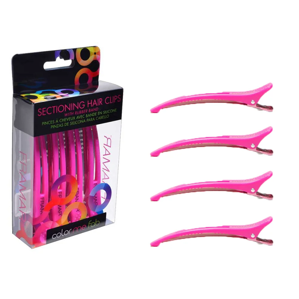Φωτογραφία προϊόντος: Κλίπς Framar Sectioning Hair Pink Σετ 4τεμ
