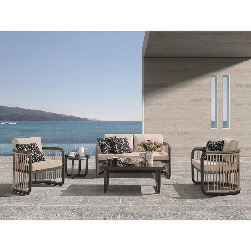Φωτογραφία προϊόντος: CITY Living Set Σαλόνι Καθιστικό Κήπου - Βεράντας Alu Ανθρακί - Μπεζ