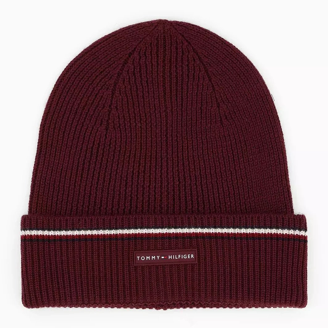 Φωτογραφία προϊόντος: Tommy Hilfiger Beanie Γυναικείο Πλεκτό Σκουφάκι Σκούρο Κόκκινο