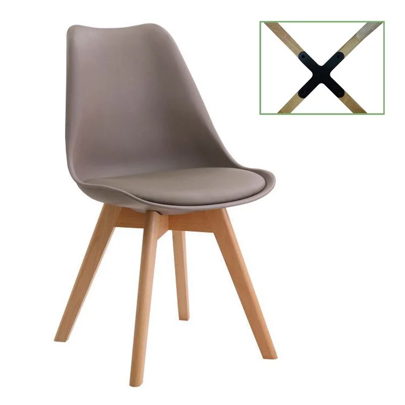 Φωτογραφία προϊόντος: MARTIN Καρέκλα Metal Cross, Ξύλο PP Sand Beige, Μονταρισμένη Ταπετσαρία