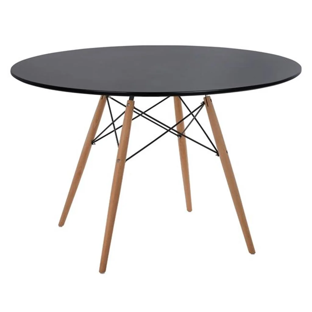 Φωτογραφία προϊόντος: B2BMarkt ΤΡΑΠΕΖΙ MINIMAL HM8454.02, ΜΑΥΡΟ,ΞΥΛΙΝΑ ΠΟΔΙΑ ΟΞΙΑ, Φ120Χ74Υ εκ.