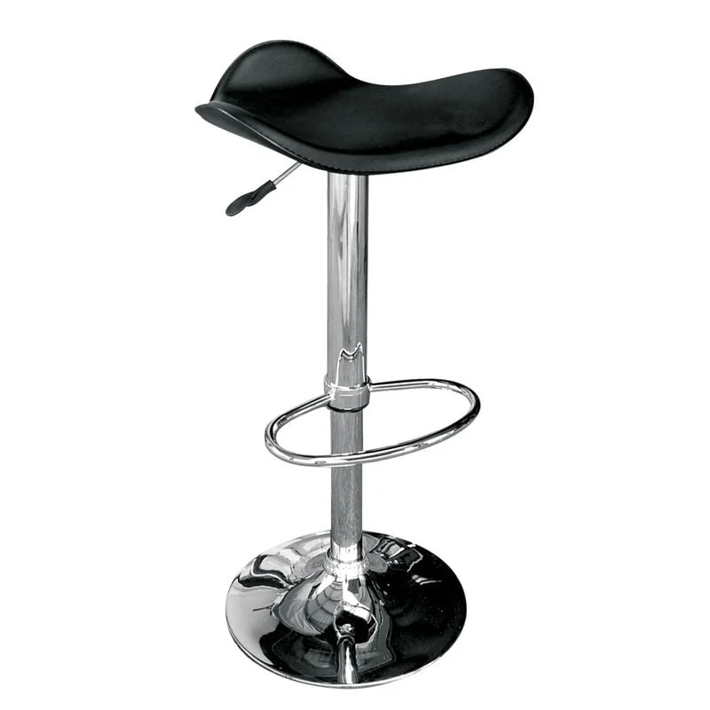 Φωτογραφία προϊόντος: SADDLE Σκαμπό BAR, Βάση Χρώμιο, Pvc Μαύρο, Ρύθμιση Ύψους, Περιστρεφόμενο