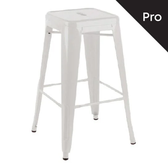 Φωτογραφία προϊόντος: RELIX Σκαμπό Bar-Pro H.67cm, Στοιβαζόμενο, Μέταλλο Βαφή Άσπρο