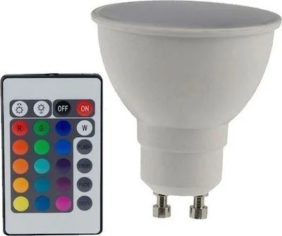 Φωτογραφία προϊόντος: Λάμπα GU10 230V 4W RGB 3000K 120° 250lm (GU104RGBW)