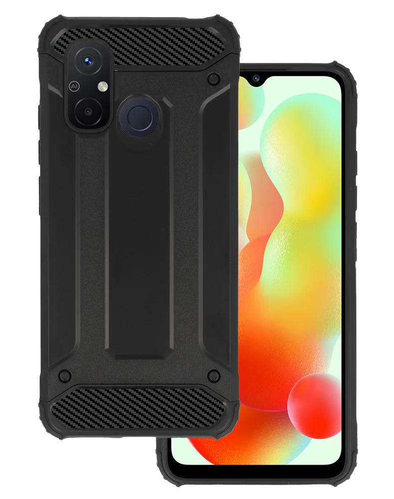 Φωτογραφία προϊόντος: POWERTECH θήκη Armor Carbon MOB-1966 για Xiaomi Redmi 12C/11A, μαύρη