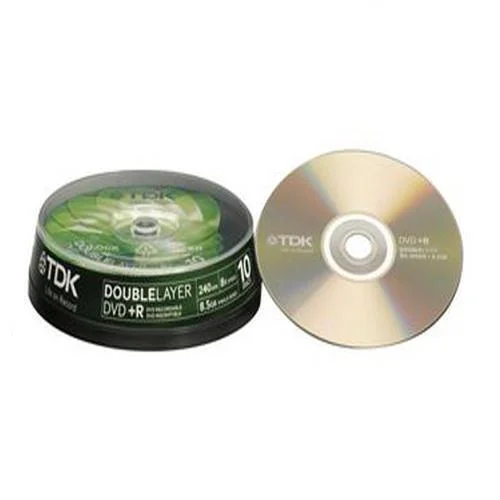 Φωτογραφία προϊόντος: DVD+R TDK Double Layer 8x Speed 10 pack