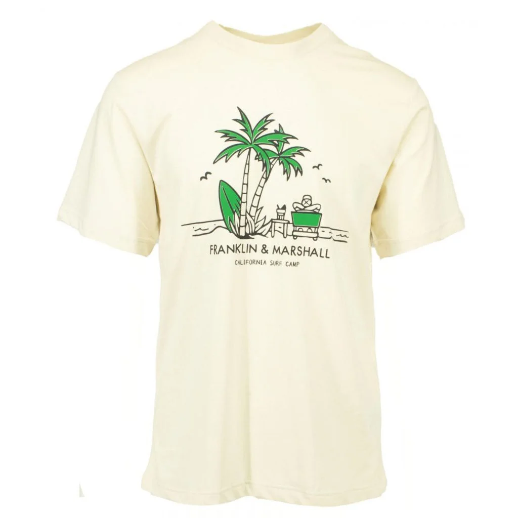 Φωτογραφία προϊόντος: Franklin Marshall Franklin + Marshall Ανδρικό T-shirt Κοντομάνικο Μπεζ (JM-3260-027)