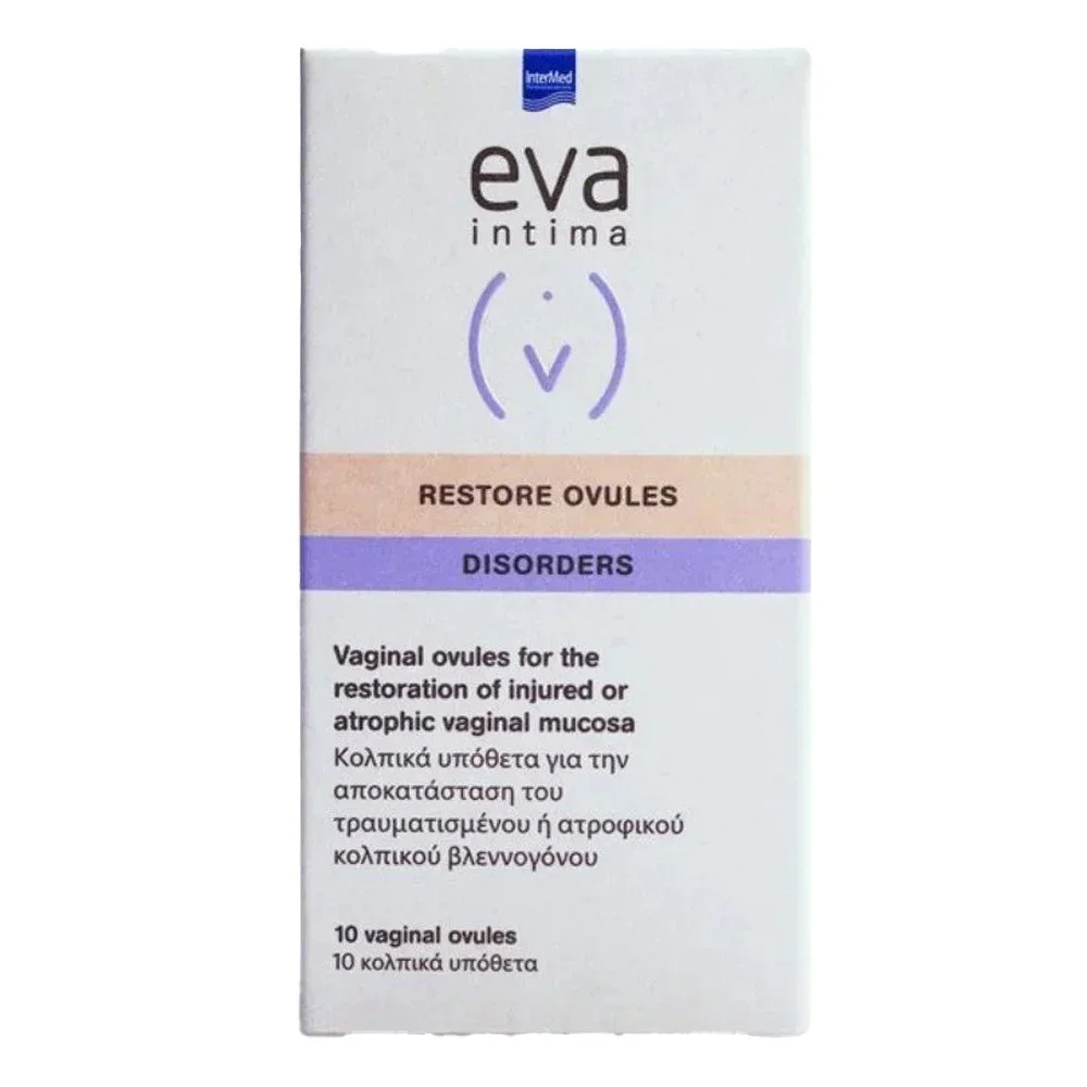 Φωτογραφία προϊόντος: Eva Restore Ovules Κολπικά Υπόθετα για Τραυματισμούς ή Ήπια Ατροφία, 10τεμ