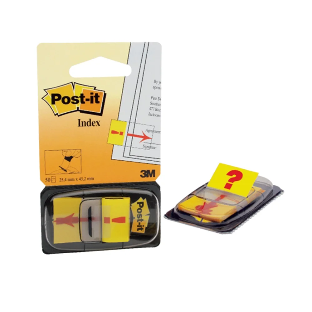 Φωτογραφία προϊόντος: Σελιδοδείκτες 3M Post-It 25.4 χ 43.2 mm (Κίτρινο) (MMM680Y)