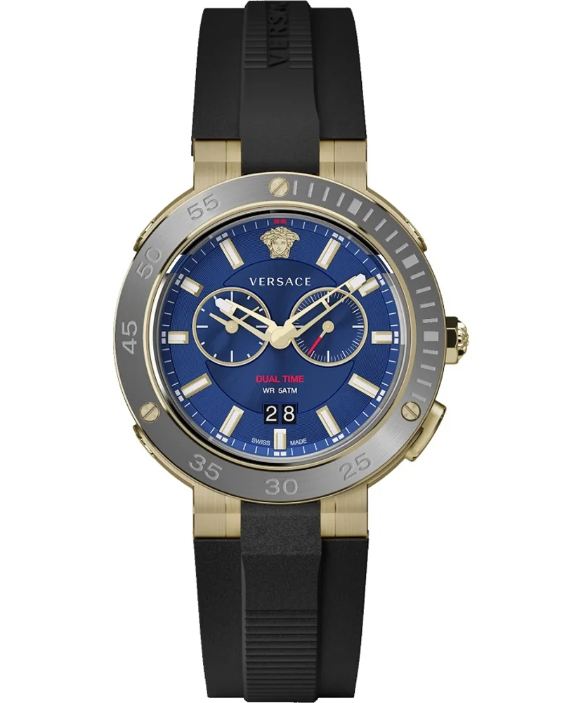 Φωτογραφία προϊόντος: Versace V-Extreme Pro Ρολόι Μπαταρίας με Μαύρο Καουτσούκ Λουράκι VECN00119