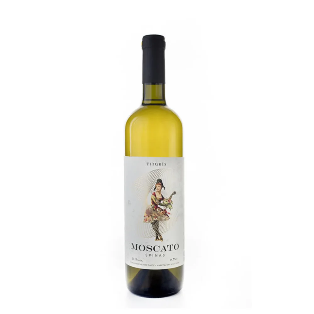 Φωτογραφία προϊόντος: Μοσχάτο Σπίνας Titakis Wines, 2019, ΛΕΥΚΟΣ, 750ml, Ξηρός Οίνος, Ποικιλία Μοσχάτο Σπίνας, Κρήτη