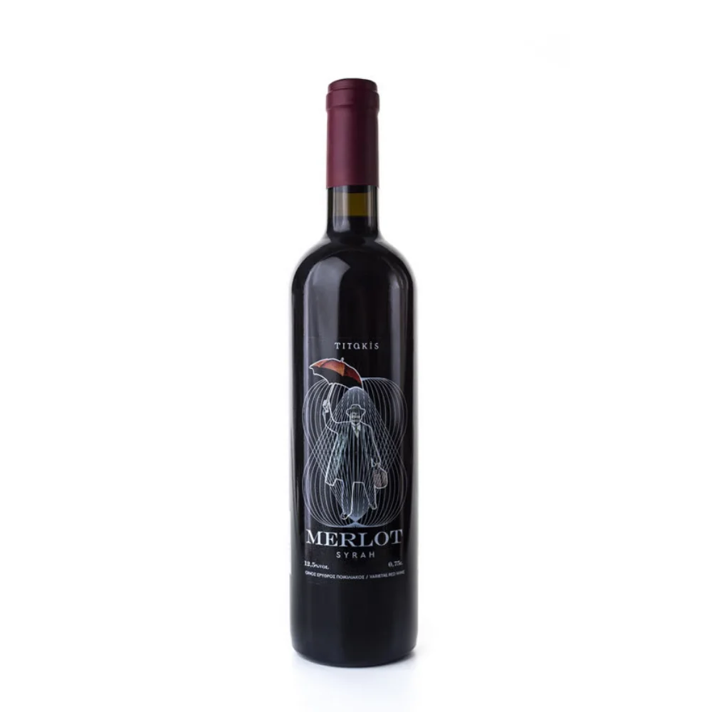 Φωτογραφία προϊόντος: Merlot - Syrah Titakis Wines, 2018, ΕΡΥΘΡΟΣ, 750ml, Ξηρός Οίνος, Ποικιλία Merlot, Syrah, Κρήτη