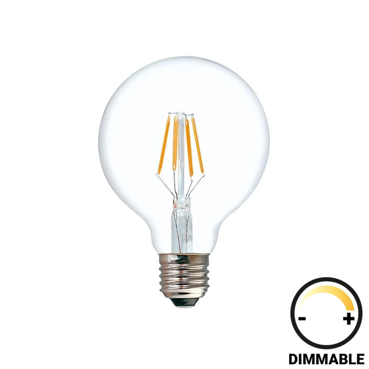 Φωτογραφία προϊόντος: Λαμπτήρας LED G80 Bulb pakoworld dimmable 8W E27 clear
