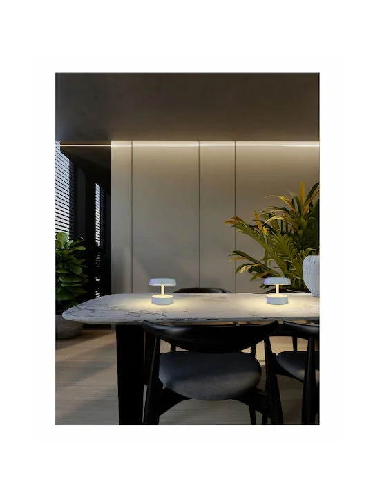 Φωτογραφία προϊόντος: Bot Lighting Πορτατίφ LED με Λευκό Καπέλο και Βάση