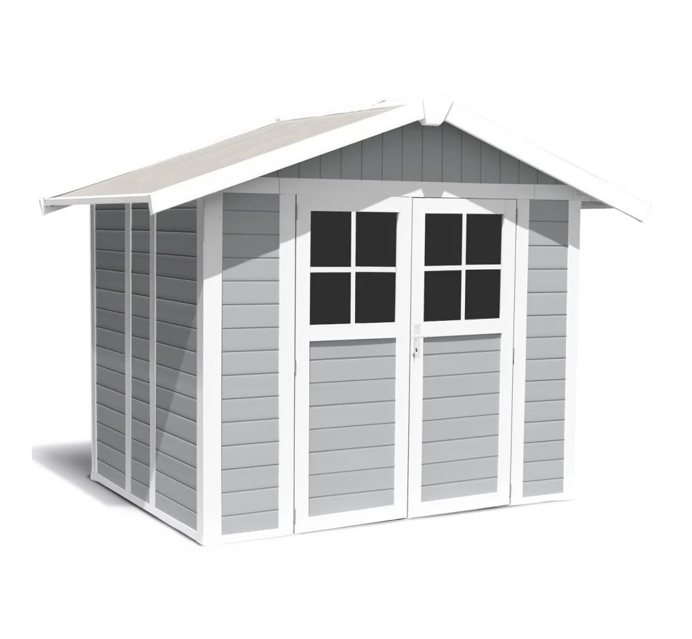 Φωτογραφία προϊόντος: Grosfillex France Deco Garden Home 4,9m² 22905235 - Ανοιχτό Γκρι Εξωτερική διάσταση: 2,42x2,02xH2,364m