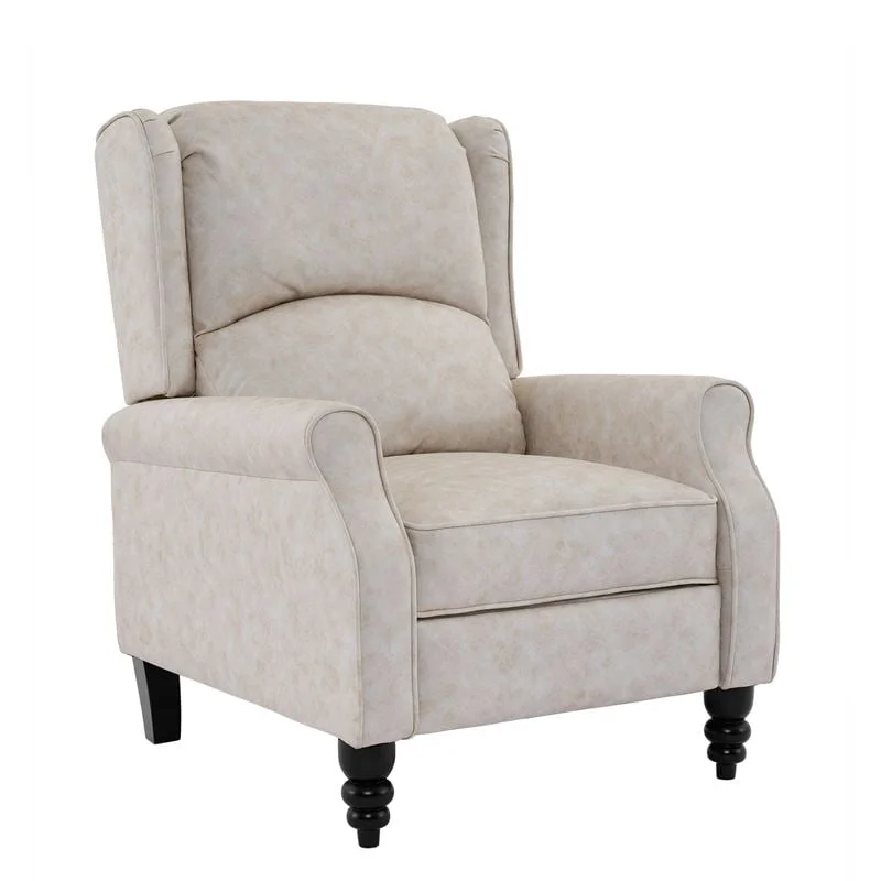 Φωτογραφία προϊόντος: WOODWELL SIMPLE Relax Πολυθρόνα Μπερζέρα Σαλονιού, Καθιστικού, Ύφασμα Απόχρωση Antique Εκρού
