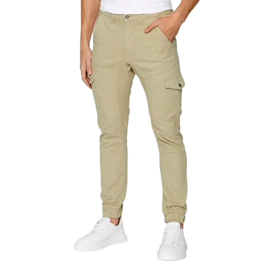 Φωτογραφία προϊόντος: Παντελόνι cargo GUESS new combat ss22 slim beige Ανδρικό