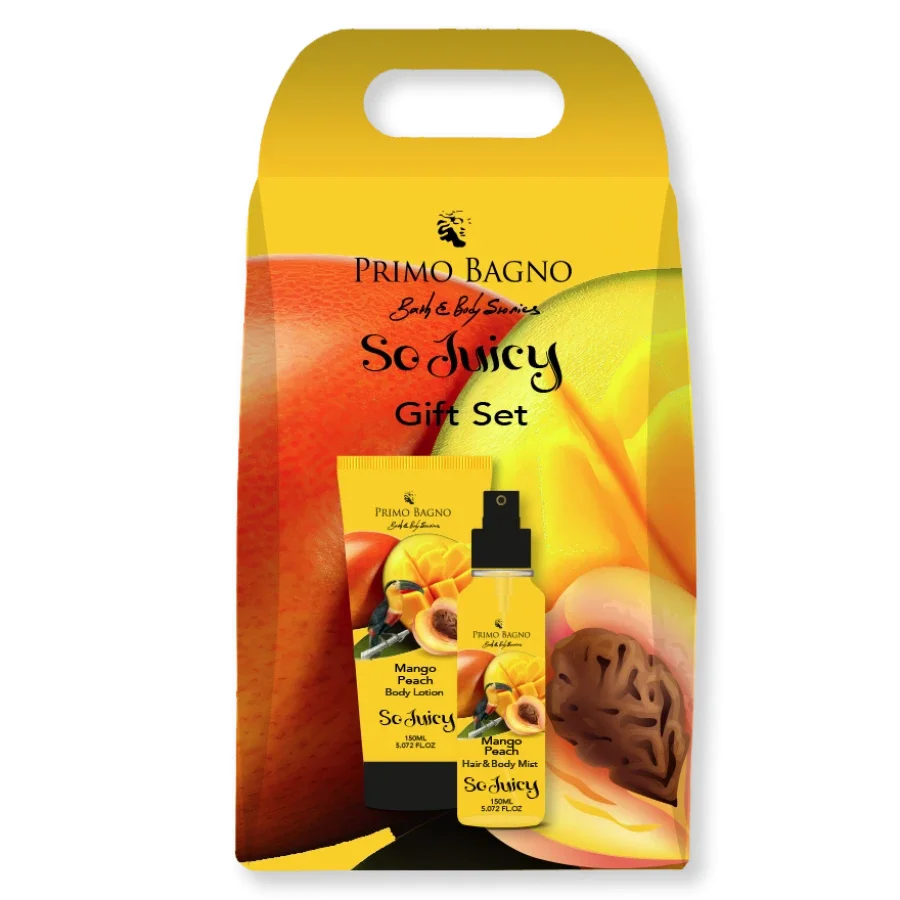 Φωτογραφία προϊόντος: Mango peach λοσιόν σώματος 150 ml & hair body mist 150 ml Primo Bagno