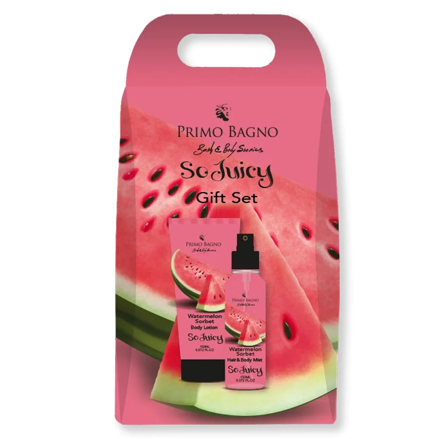 Φωτογραφία προϊόντος: Watermelon λοσιόν σώματος 150 ml & hair body mist 150 ml Primo Bagno